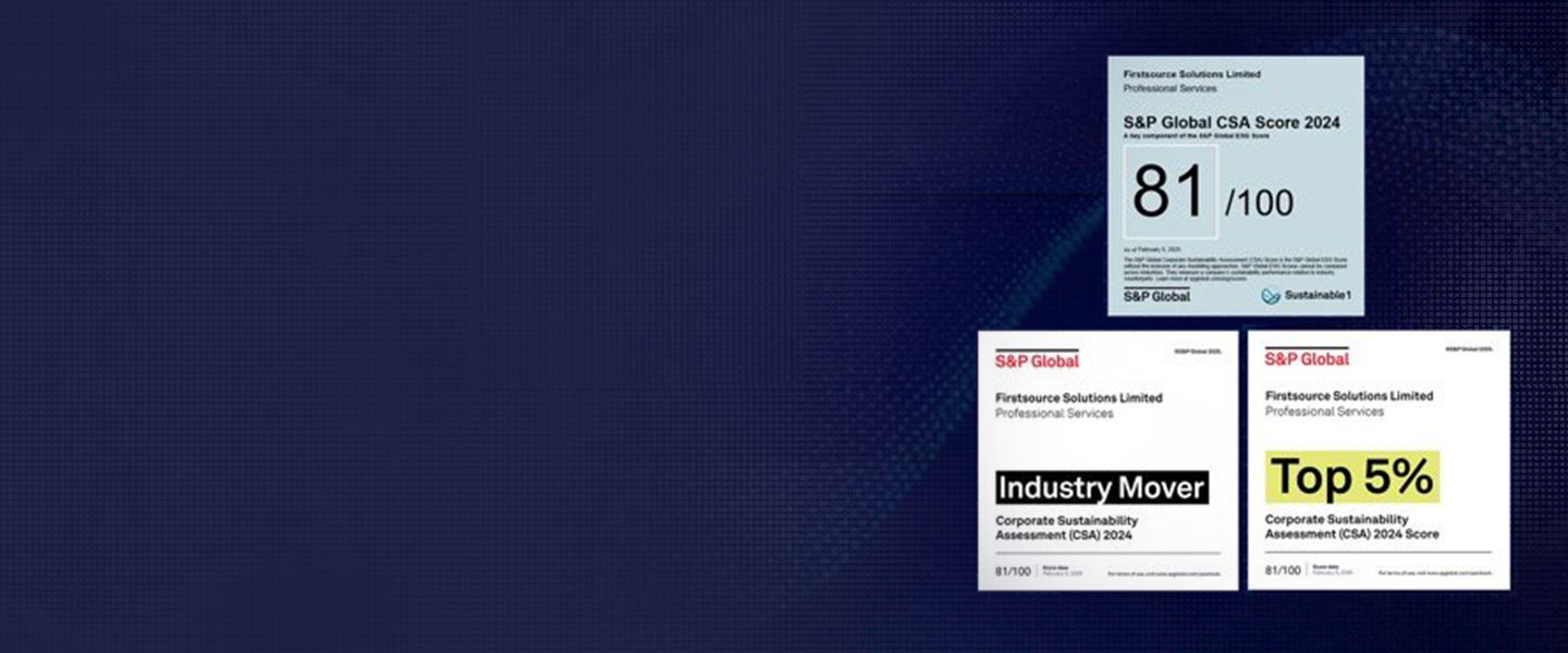 Firstsource ranked in 99th percentile in S&P Global Sustainable1 CSA