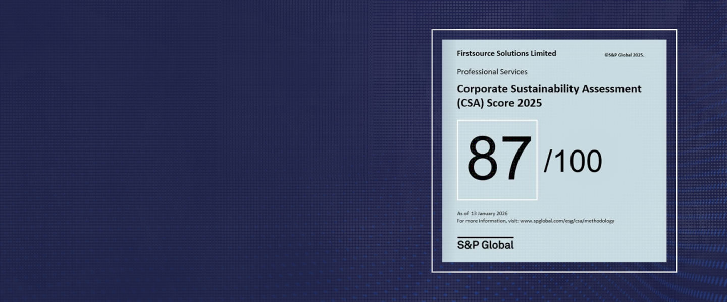 Firstsource tops professional services sector in S&P Global Sustainable1 FY25 ESG and CSA score of 87